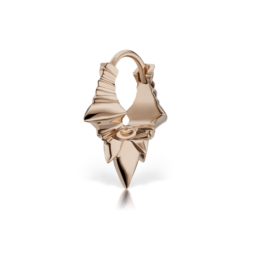 Javanese Spike Hoop Earring Rose Gold 6.5mm
