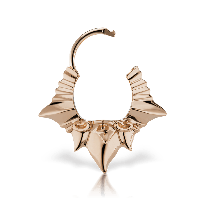 Javanese Spike Hoop Earring Rose Gold 6.5mm