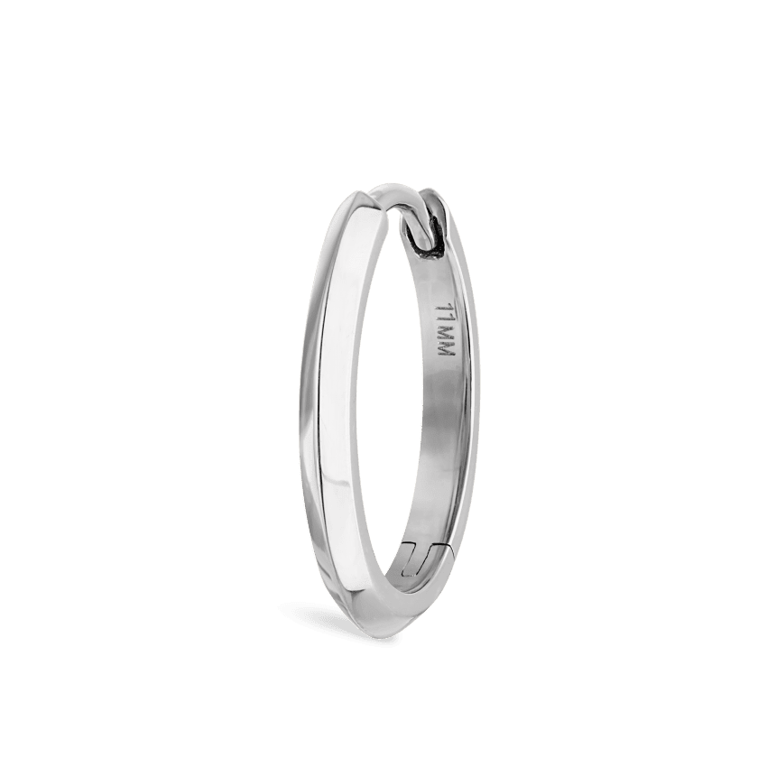 Vertex Hoop Earring White Gold 11mm