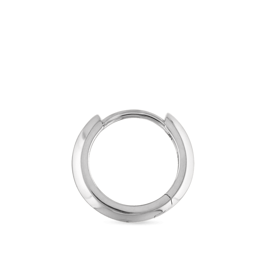 Vertex Hoop Earring White Gold 8mm