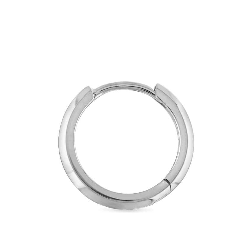 Vertex Hoop Earring White Gold 9.5mm