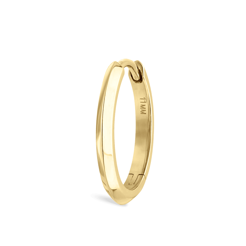Vertex Hoop Earring Yellow Gold 11mm