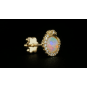 Opal and Diamond Pavé Ouroboros Threaded Stud Earring
