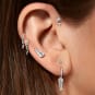 Low Profile Silhouette Diamond Threaded Stud Earring