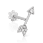 Diamond Arrow Threaded Stud Earring
