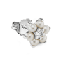 Pearl and Diamond Flower Stud Earring