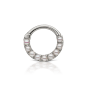 Pearl Horizontal Eternity Hoop Earring