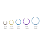 Group of Sample Sizing Hoop Earring