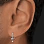 Diamond Eternity Double Dangle Hoop Earring
