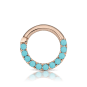 Turquoise Horizontal Eternity Hoop Earring