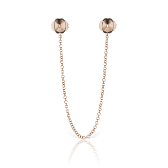 Connecting Chain Stud Earring Backs Rose Gold 76 mm