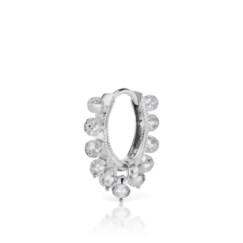 Diamond Coronet Hoop Earring