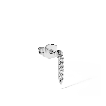 Diamond Eternity Bar Charm Stud Earring