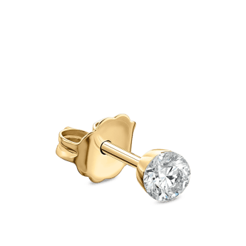 Invisible Set Diamond Stud Earring Yellow Gold 2.5mm