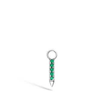 Diamond and Emerald Eternity Bar Charm