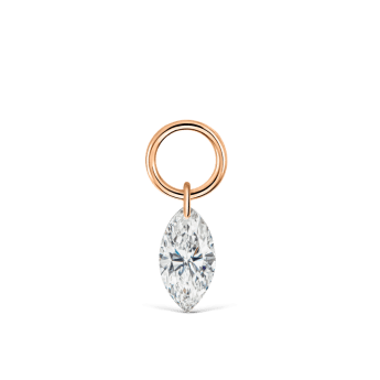Marquise Diamond Charm Rose Gold 6mm