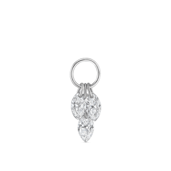 Floating Diamond Plume Charm