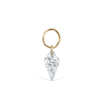 Silhouette Diamond Charm Yellow Gold 6mm