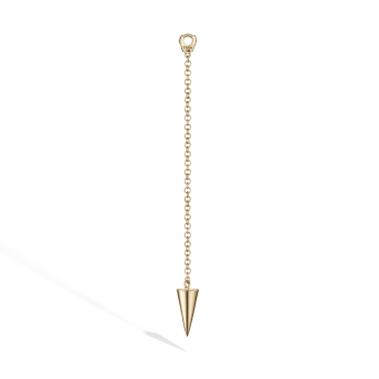 Pendulum Charm with Long Spike Yellow Gold 40mm