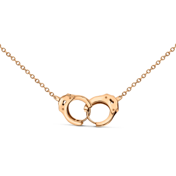 Handcuff Necklace Rose Gold 13 Inches 1.5mm