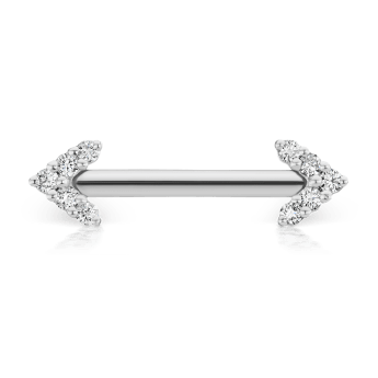 Double Diamond Arrow Nipple Barbell