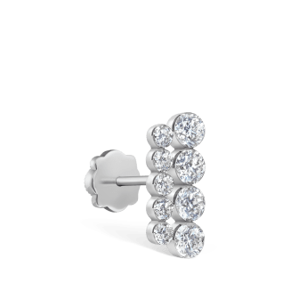 Invisible Set Diamond Apsara Bar Threaded Stud Earring