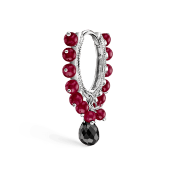 Ruby Coronet with Black Diamond Briolette