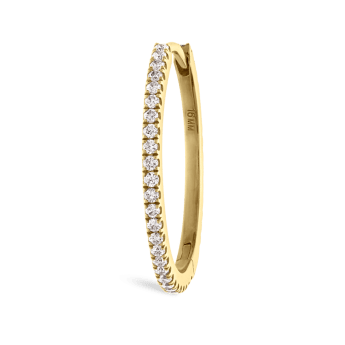 Diamond Eternity Hoop Earring Yellow Gold 15.5mm