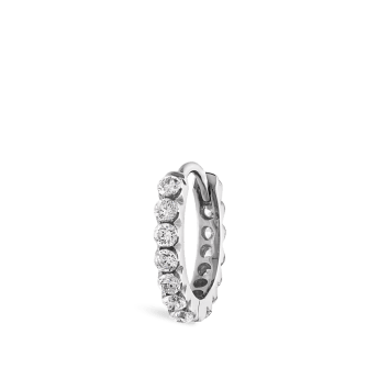 Invisible Set Diamond Eternity Hoop Earring