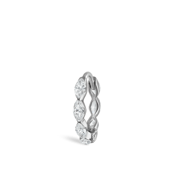 Invisible Set Diamond Marquise Eternity Hoop Earring