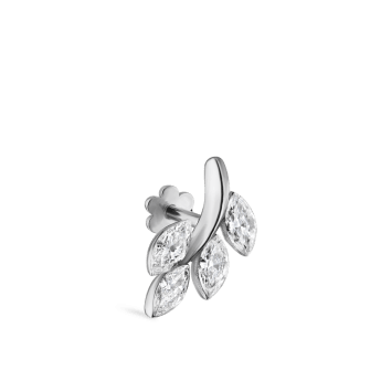 Diamond Vine Threaded Stud Earring White Gold 10.5mm A Direction