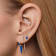 Lapis Threaded Stud Earring