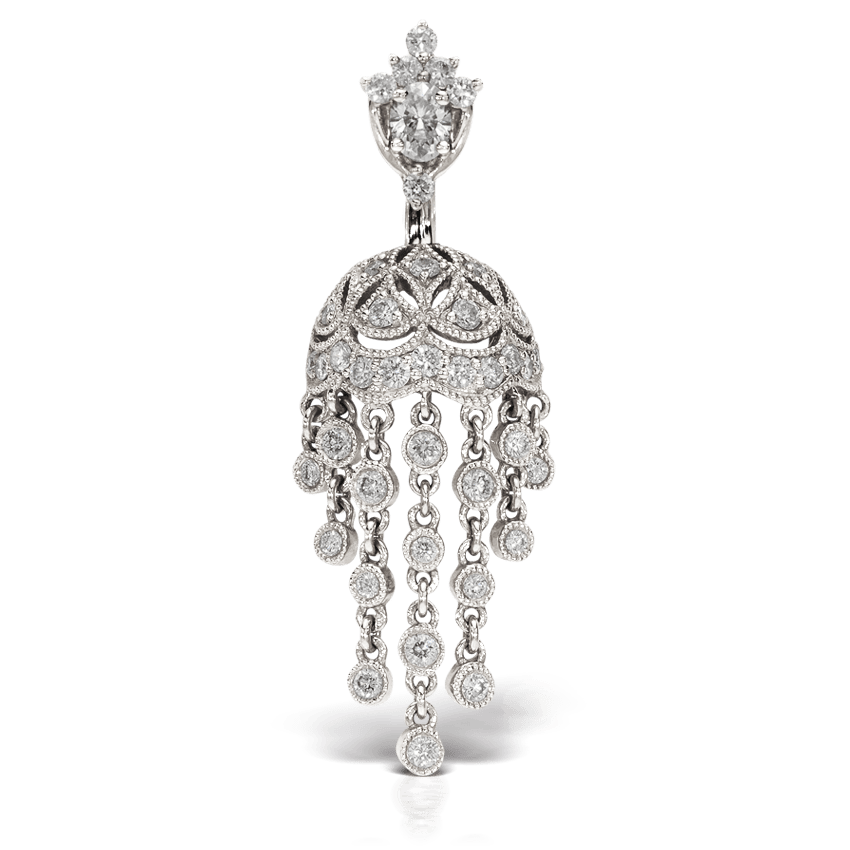 Diamond MT Tiara with Parasol Dangle Barbell