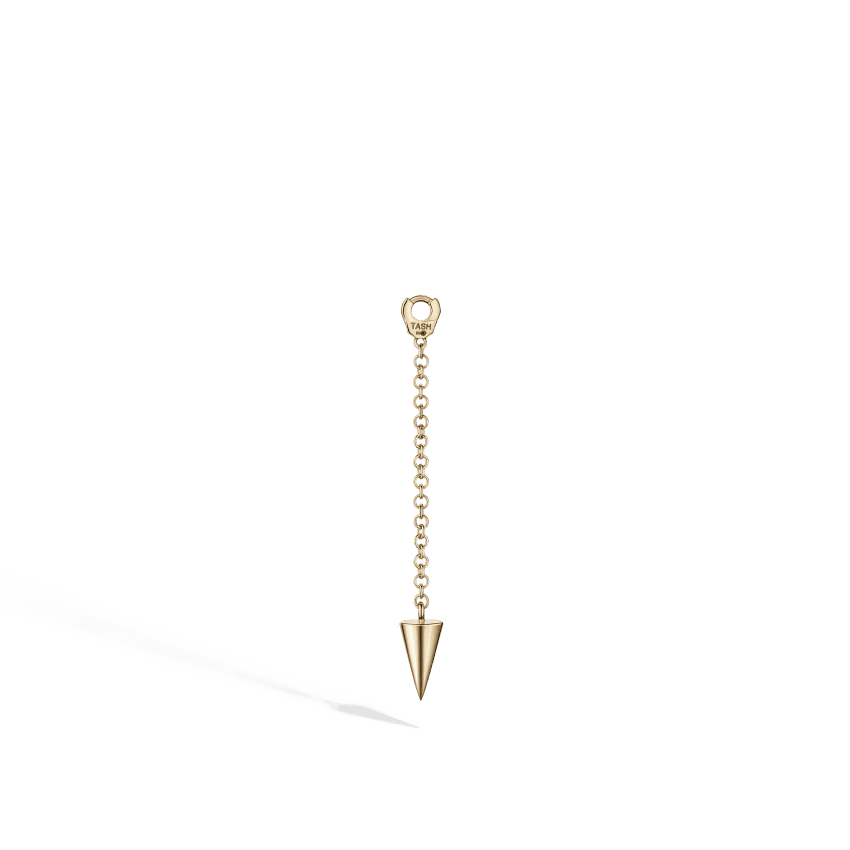 Pendulum Charm with Short Spike Yellow Gold 20 mm