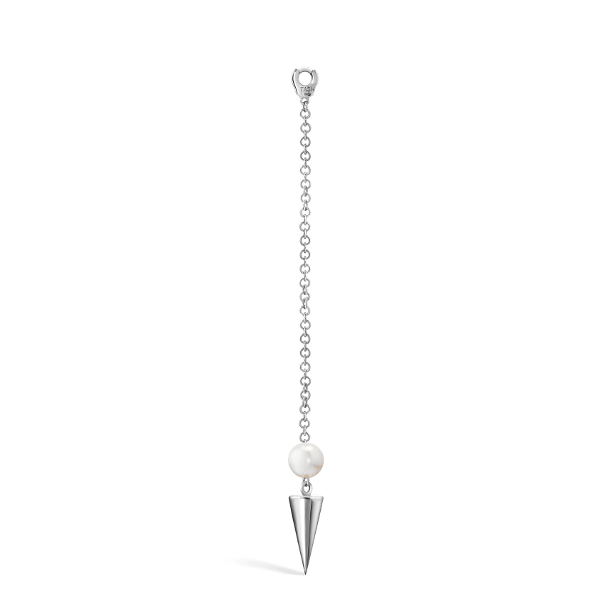 Pearl and Long Spike Pendulum Charm