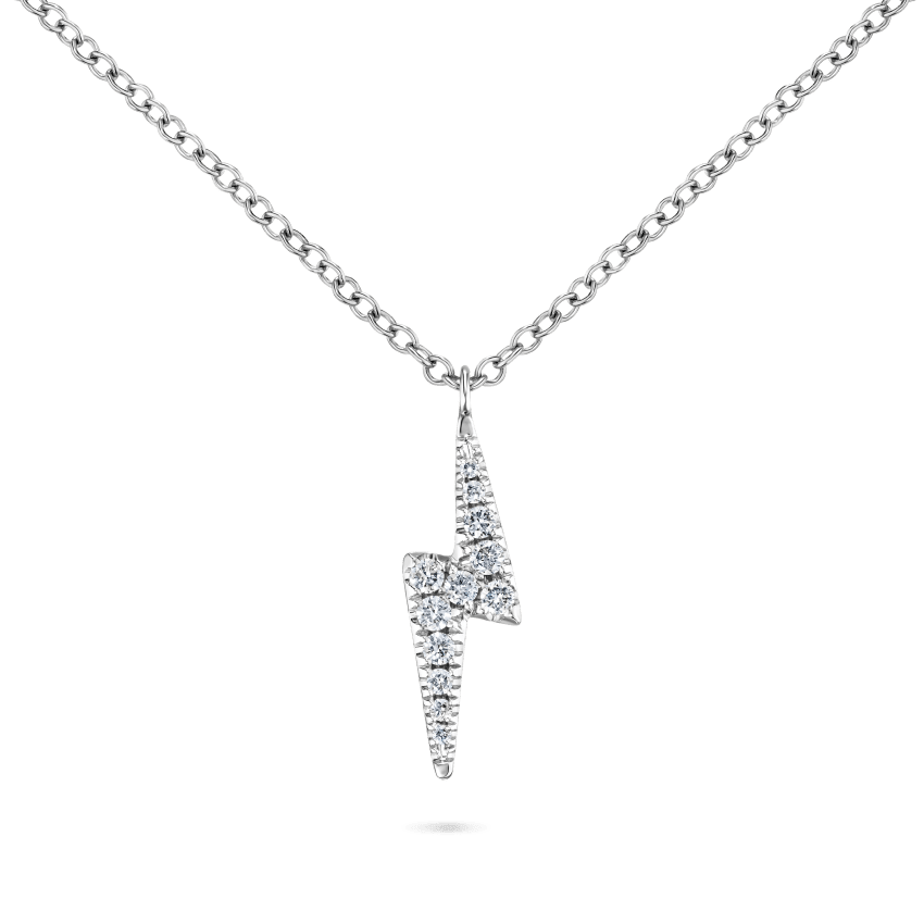 Diamond and Sapphire Lightning Bolt Necklace