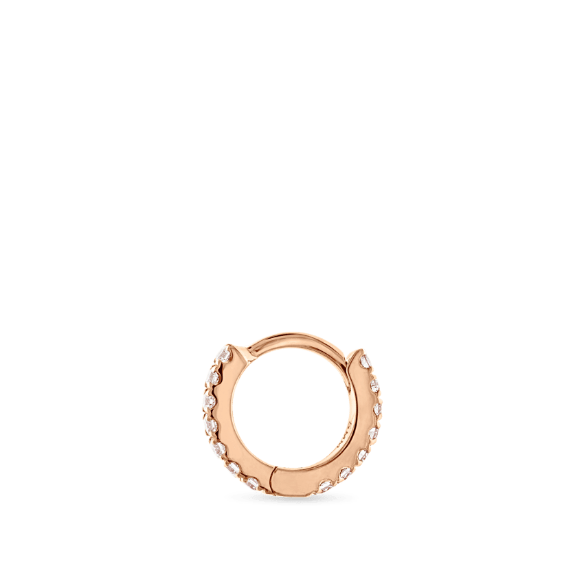 Diamond Eternity Hoop Earring Rose Gold 5mm