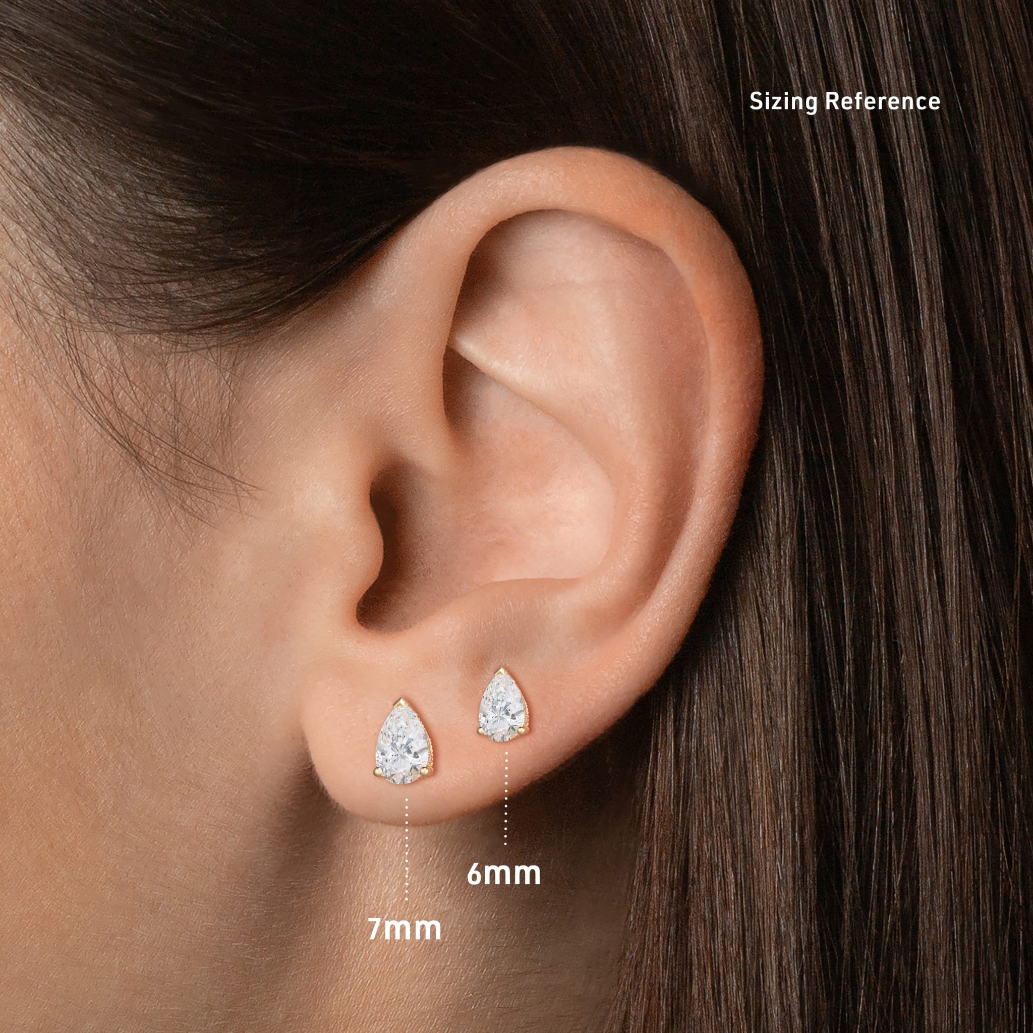 Pear-Shape Natural Diamond Stud Earrings .25cttw