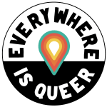 Everywhere Is Queer The logo for everywhere is queer