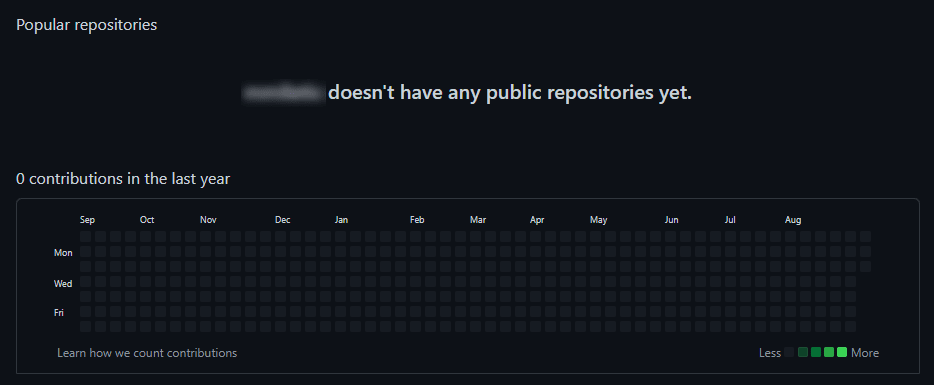 Empty GitHub Account