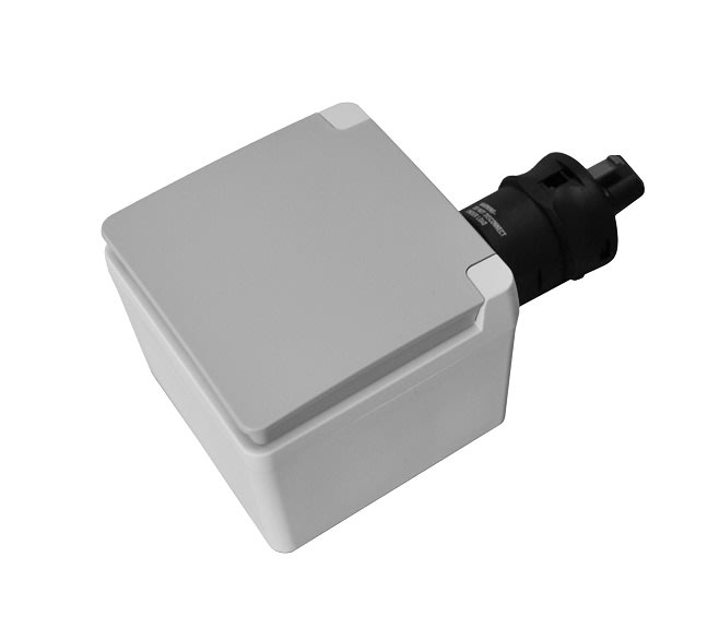 Ratio Schuko Veggkontakt enkel Utenpliggende IP55