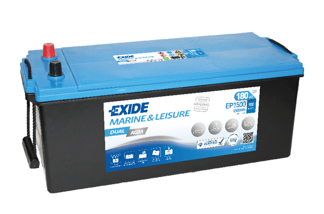 Exide EP1500 Dual AGM 180Ah Batteri