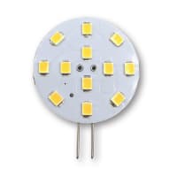 Megaled Lyspære G4 Rund 12LED Sidestikk Varmhvit 2W 12/24V