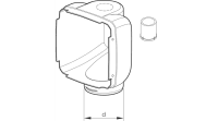 Eberspächer Utblåsningskappe 90 grader 75mm Airtronic D2