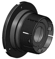 Eberspächer Bakstykke m/Slangestuss 60mm Sort