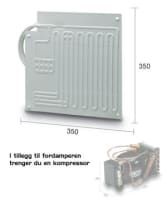 Vitrifrigo Fordamper Flat 350x350mm Hurtigkobling