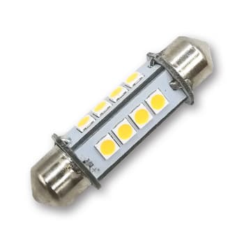 Megaled LED Festoon pære 12LED 1,7W 12/24V 42mm/Ø10mm