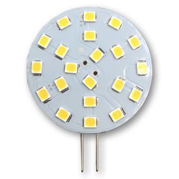 Megaled Lyspære G4 Rund 15LED Sidestikk Varmhvit 3W 12/24V