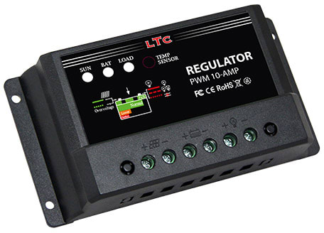 Solcelleregulator LTC 12/24V 10A