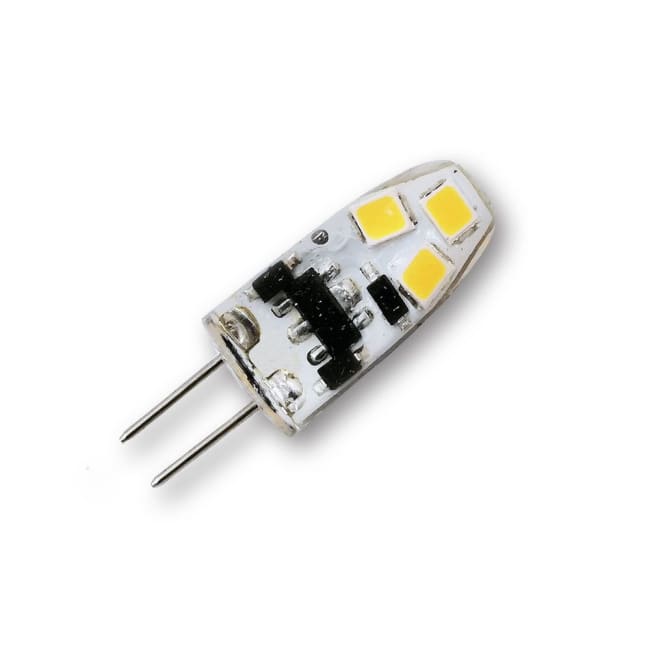 Megaled Lyspære G4 6LED Varmhvit 0,8W 12/24V